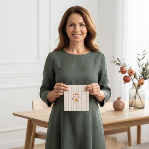 Thanksgiving Cameo Cocktail Napkins Printed Airlaid Linen-Feel Disposable Hand Towels for Thanksgiving Fall Holiday Party Buffet & Dinner(80Pack) - Image 3