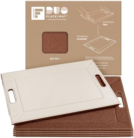 2-in-1 Serving Tray & Placemat | Faux Leather & Reversible by FREEFORM