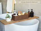 StorageWorks Toilet Paper Basket, Paper Rope Back of Toilet Basket, Walnut - Image 4