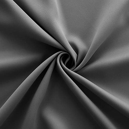 KOUFALL 64 Inch Curtains for Bedroom 2 Panel Set Grommet,Light Blocking Thermal Insulated loth Fabric Blackout Curtains for Living Room Rental Bathroom Window,Charcoal Grey - Image 6