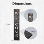 BARNWOODUSA Wooden Welcome Sign for Front Door 5 Foot, 5-Foot, Smoky Black - Image 5