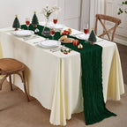 6 Pack Emerald Green Cheesecloth Table Runner 35×120 Inch Boho Home Decor - Image 7