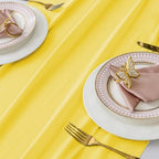 MDS Pack of 20 | Yellow | 10ft Chiffon Table Runner 29x120 Inches Long Romantic Rustic Sheer Gauze Runner for Wedding Bridal Shower Birthday Banquets Engagement Spring Easter Boho Decorations - Image 4