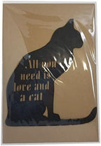 MEMORY MATS & WORD ART Wall Sign, Hand-Made Wooden Decoration Plaque for Home and Office- Real Wood - Made in The USA - 13.75 x 11.5 x 13 inches (All You Need Is Love And A Cat) - Image 2