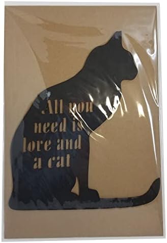 MEMORY MATS & WORD ART Wall Sign, Hand-Made Wooden Decoration Plaque for Home and Office- Real Wood - Made in The USA - 13.75 x 11.5 x 13 inches (All You Need Is Love And A Cat) - Image 2