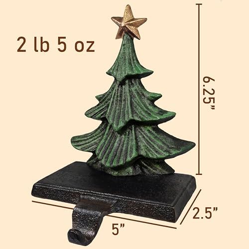 Lulu Decor, Cast Iron Christmas Tree Stocking Holders, Choose Your own Color Tree, Set of 2, 3, 4, 5, 6 ..Trees, Heavy, Sturdy Stocking Hooks (Choose Any Color Trees) - Image 3