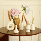Small White Ceramic Vase Set of 10 Ceramic Bud Vases in Bulk Farmhouse Vase - Image 4