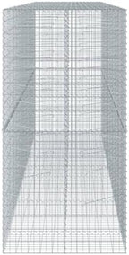 vidaXL Gabion Basket with Cover 196.9"x39.4"x78.7" Galvanized Iron - Image 6