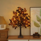 2FT Lighted Birch Tree with Green Leaves, LED Tabletop Christmas Tree, USB/Battery Powered Light Up Tree with Auto Timer for Indoor Holiday Desk Home Decor - Image 6