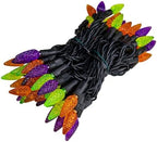 Novelty Lights 24FT 70 LED C6 Halloween String Lights, Purple, Orange, Lime - Image 4