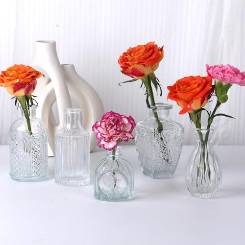 STARSIDE Small Bud Vases 30-Pack, Vintage Clear Glass Flower Vases in Bulk - Image 4