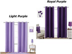 KOUFALL Lilac Purple Curtains 84 Inch Length for Girls Bedroom,2 Panels Set Room Darkening Blackout Kids Curtains for Toddler Princess,Violet Lavender - Image 2