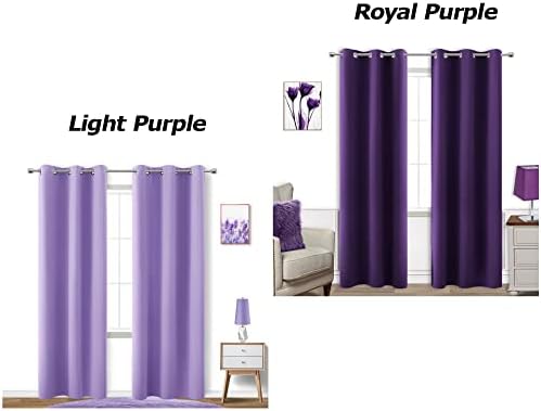 KOUFALL Lilac Purple Curtains 84 Inch Length for Girls Bedroom,2 Panels Set Room Darkening Blackout Kids Curtains for Toddler Princess,Violet Lavender - Image 2