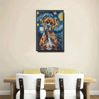 Metal Sign Tin Sign Vintage Wall Art Boxer Night Pup Playful Boxer in A Starry Canvas for Home Den and Seasonal Displays Rustproof Aluminum 8×12 Inches with Metal Frame - Image 4