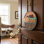 Wood front door sign Wood sign Home decor Welcome sign Sign for front door House warming gift Wedding gift (Swil pumpkin, 22" Width) - Image 3
