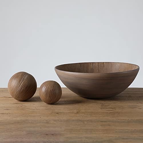Seraphic Centerpieces for Table Decor, 3pc Decorative Bowl & Orbs - Image 3