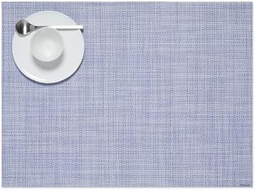 Chilewich Mini Basketweave Placemats, Woven Rectangle Placemats Set of 4 by Chilewich