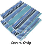Outdoor/Indoor Sunbrella Throw Pillow Cover Only Square Set of 2 Pieces 20 inch x 20 inch Dolce Oasis Stripe - Insert Not Included - Image 2