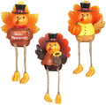 Thanksgiving Decorations Turkey Figurines Set of 3, with Dangling Legs by CaliDecor-UpgradeYourHome