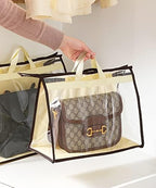 8 Pack Handbag Dust Bags Clear Purse Storage Organizer for Closet, Hanging Zipper Storage Bag for Handbags - Image 2