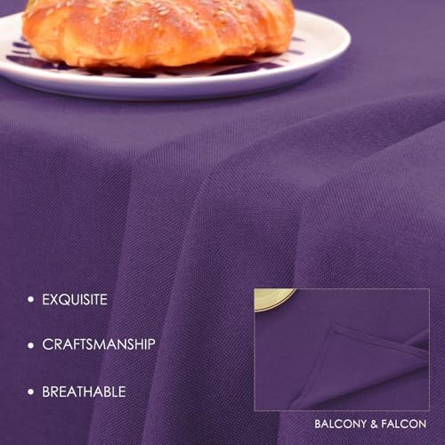 BALCONY & FALCON Rectangle Table Cloth Waterproof Purple 57"x118" - Image 3