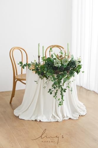 Ling's moment 2 Pack Terracotta Floral Garland Wedding Arch Flowers - Image 2