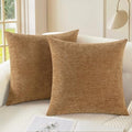 CaliTime Decorative Couch Throw Pillow Covers 26 X 26 Inches Apricot Brown by CaliTime