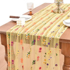 6 Pack Flower Table Runner Floral Daisy Fall Wedding Birthday Party Decor by Joanlody