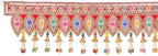 Decorative Toran Door Hanging Artificial Velvet Cloth Bandanwar Beads Leaf Design Wall Hanging for Entrance Window Home Temple for Indian Traditional Festival Decor (Size:-36"X9")(Red,Multicolour) - Image 4