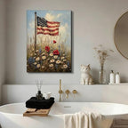 ZERILYN Ship Next Day – American Flag Canvas Wall Art, Patriotic Canvas Prints, 4th of July Pictures, Farmhouse Wall Decor, Americana Bedroom Artwork, Large Canvas Prints, Made in USA - Image 4