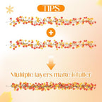 6 Pcs 6 ft Fall Artificial Flower Garland for Thanksgiving Decor - Image 4