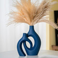 Lvases Snuggle Hollow Ceramic Vase of 2, Modern Minimalist Decorative Vases by modernhomedecoration