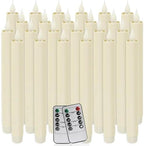 24-Pack Flameless Taper Candles, 9.25 Inch Battery Operated LED Candlesticks with Remote & Timer - Realistic Flickering Flame, Warm Ivory, Safe Smokeless for Wedding Christmas Church Party Home Decor - Image 2