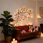 Rose LED Tree Branch Lights for Wall,Led Rose Blossom Lights Twig Decor with 144 LED Flower String Lights and USB Powered, 8 Lighting Modes for Indoor Window Wedding Valentine's Day Decor (91in) - Image 5
