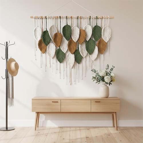 Macrame Wall Art Tapestry - Large Boho Chic Woven Wall Hanging Decor by VEKALON