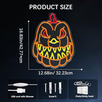 Pumpkin Neon Sign for Wall Decor, Spooky Pumpkin LED Wall Light, Fall Decor for Bedroom – USB Powered Dimmable Accent for Kids’ Room, Game Room, Bar, Halloween Party, Seasonal Holiday Gift - Image 6