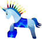 Unikkah The Hanukkah Unicorn Inflatable 7 FT Hanukkah Decorations Outdoor or Indoor Hanukkah Yard Decorations Blow Up Lawn Garden Hanukkah Decoration with Built-in LED Lights (New Stable Design) - Image 4