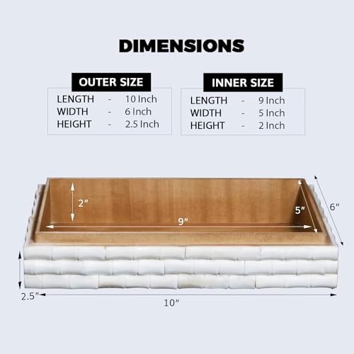 Handicrafts Home Decorative Storage Box 10x6 – Remote Organizer Box with Lid, Modern Decorative Keepsake Box, Boho Shelf Décor, Memory Box for Photos or Letters, Decorative Box for Table Décor - Image 2