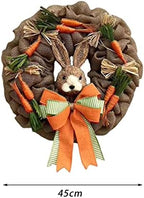 Easter Door Wreath for Front Door Artificial Carrot Ornament Spring Wreath - Image 3