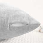CaliTime Decorative Throw Pillow Covers 18 X 18 Inches Moonbeam Gray - Image 3