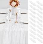 20 Pack White Table Runner 10Ft Cheesecloth Table Runner Boho Gauze Table Runners Romantic Long Sheer Fabric Cheese Cloth Table Runners for Wedding Party Bridal Shower(White) by YMHPRIDE