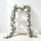 Artificial Rose Vine Fake Flower Garland,Purple, 2PCS - Image 4