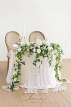 Ling's moment Lily White Artificial Flower Garland Wedding Arch 9 FT - Image 2