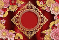 AOFOTO 10x6.5ft Chinese New Year Backdrop Red and Gold Paper-cuts Floral Lucky Clouds Traditional Spring Festival Asian Lunar New Year Background Room Decoration Banner Kid Portrait Photo Shoot Props by AOFOTO