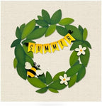 Roeda Brighten Your Life 14925m Summer Word Banner with Bee and Daisy Flowers Wreath Kit Set of 4 Summertime Magnet, 9.25" W x 3.4" H - Image 2