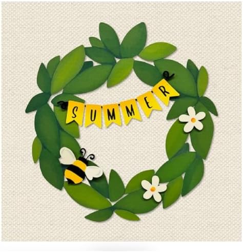 Roeda Brighten Your Life 14925m Summer Word Banner with Bee and Daisy Flowers Wreath Kit Set of 4 Summertime Magnet, 9.25" W x 3.4" H - Image 2