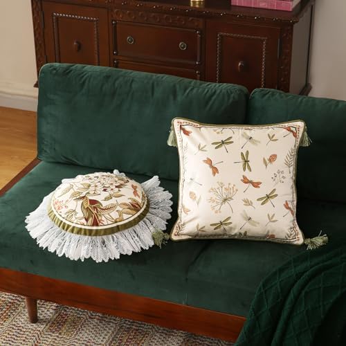 ISAENNE Designer Velvet Throw Pillow Covers,18"x18" Set of 2-Grace B - Image 7