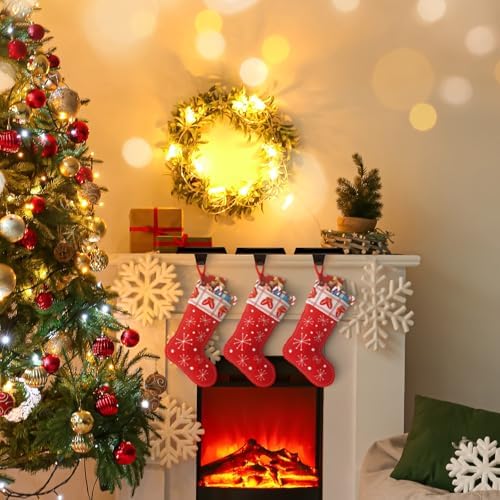 Christmas Stocking Holders for Mantle Set of 6 Black - Image 5