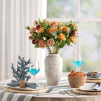 Ceramic Large Flower Vase, Rustic Vase Tall Farmhouse Decorative Vase Floral Pottery Vases for Home Decor Table Living Room Entryway Mantel Bedroom Bathroom Kitchen - 11" D - Image 4