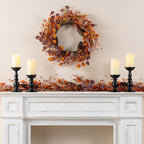 Glitzhome Fall Decor, Fall Garland, 6FT Autumn Eucalyptus Berry Garland, Thanksgiving Harvest Festival Decorations for Outdoor Indoor Home Mantle Porch Wedding Table Wall Arch - Image 5
